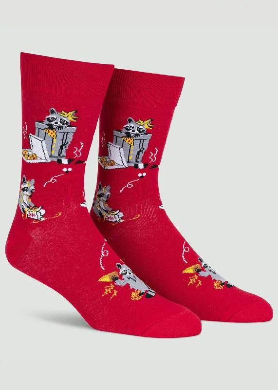 White cotton socks-Trash Pandas Men's Socks