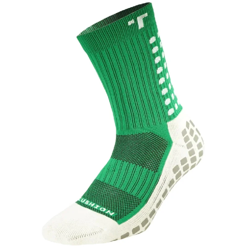 Plaid fleece socks-TRUsox 3.0 MidCalf Crew Sock [Green]