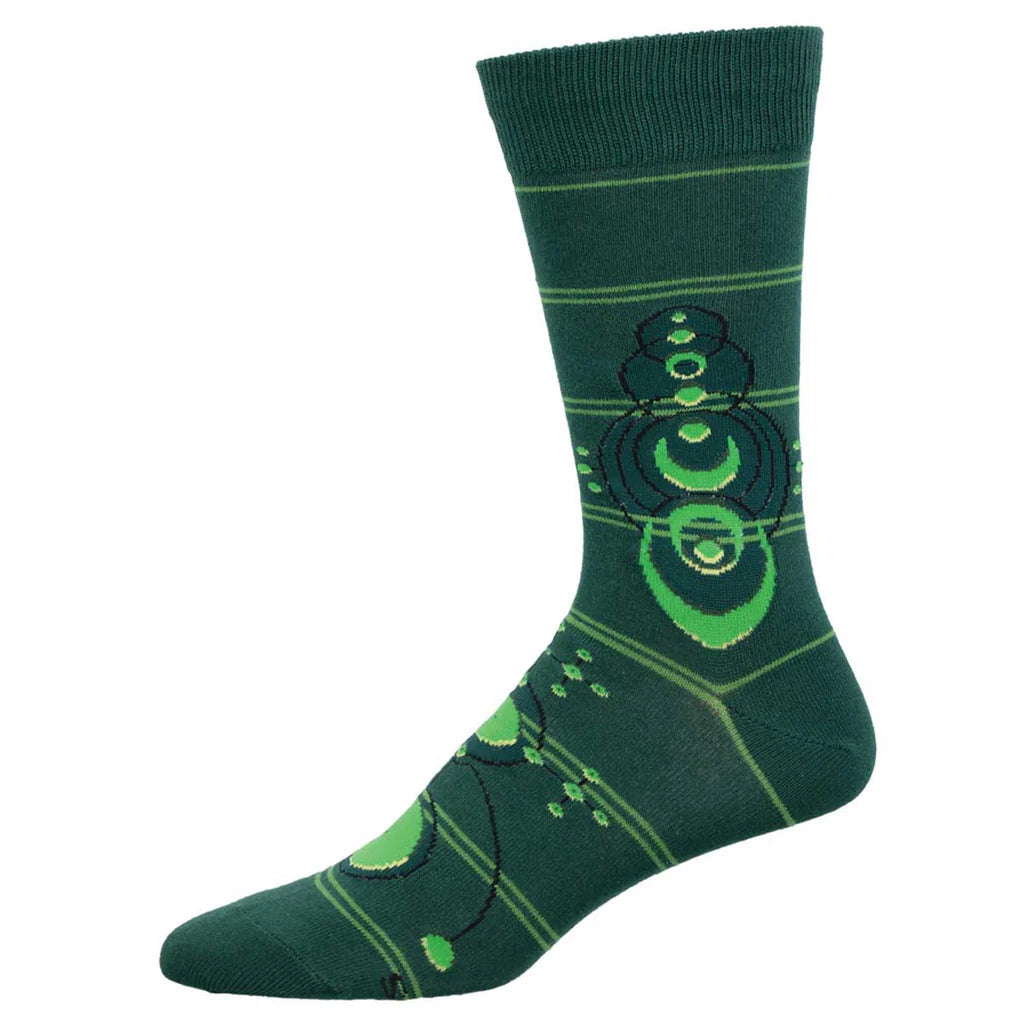 Winter socks with snowflakes-Crop Circle | Men's Crew