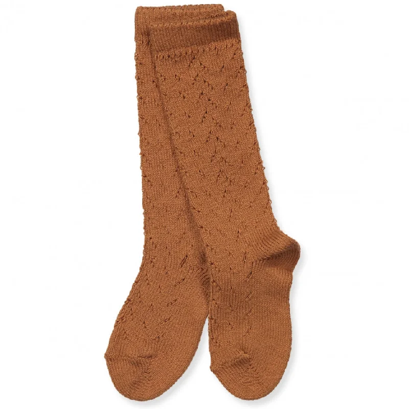 Socks with rugged camo-Warm Crochet Socks Oxide