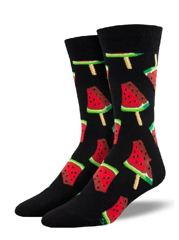 Eco-friendly cotton socks-WATERMELON POPS, Men's Crew