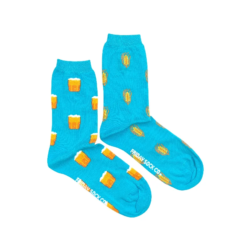 Polka dot fleece socks-Women's Beer & Barley Socks