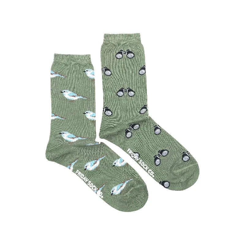 Socks with snowflake prints-Women's Bird Watching Socks