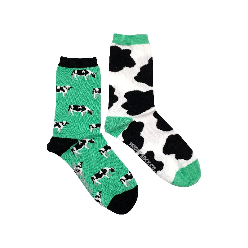 Custom silk socks-Women's Cow Spot Socks