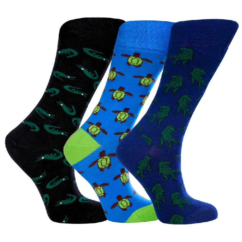 Polka dot knit socks-Women's Animals Crew Socks Gift Set - Organic Cotton, Ancient Socks