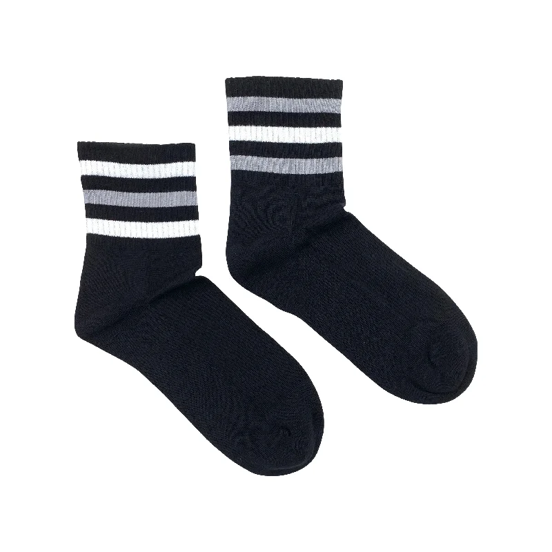 Plaid silk socks-Women's Fundamental Athletic Socks