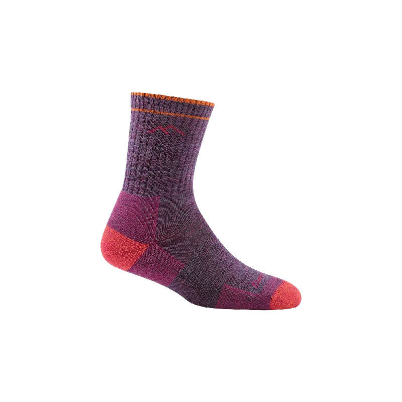 Socks with elastic cuffs-Women's Hiker Micro Crew Midweight Cushion Plum Heather