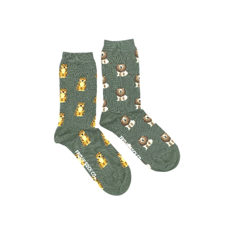 Soft silk socks-Women's Lion & Tiger Socks