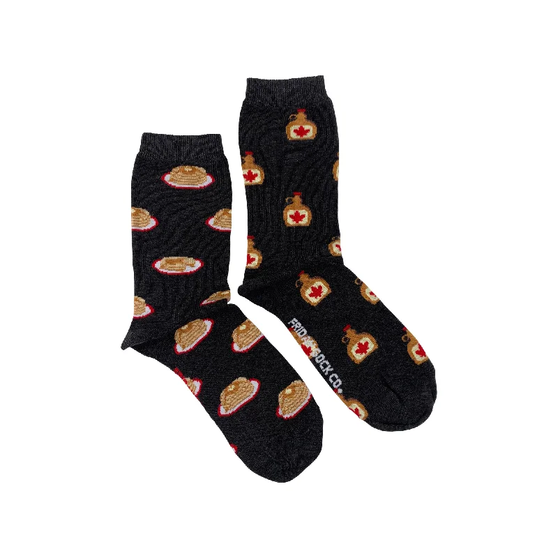 Plaid silk socks-Women's Maple Syrup & Pancakes Socks