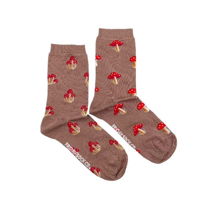 Socks with camo accents-Women's Mushroom Socks