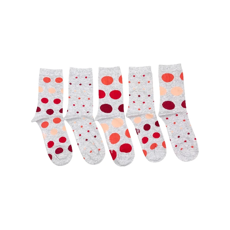 Spring knit socks-Women's Pink Polka Dots Lost Sock Laundry Box™