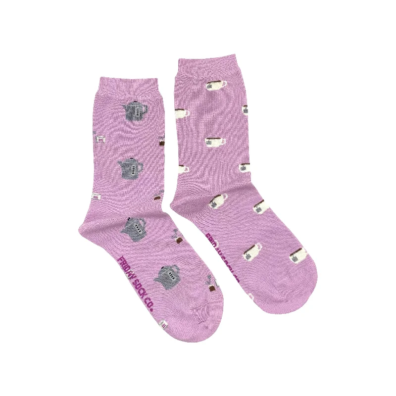 Socks with holiday motifs-Women's Tea & Kettle Socks