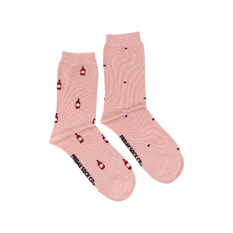 Summer wool socks-Women's Tiny Red Wine Socks