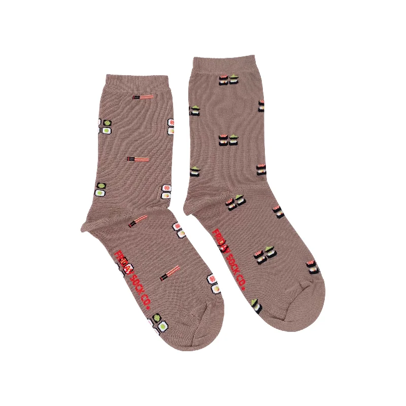 Socks with floral accents-Women's Tiny Sushi Socks