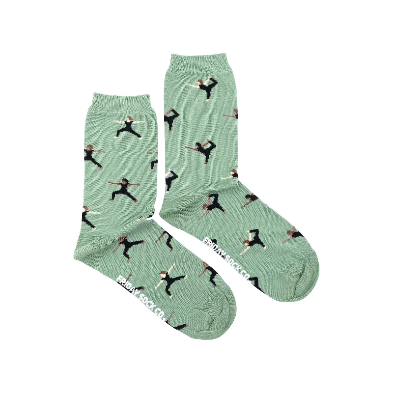 Floral wool socks-Women's Yoga Socks