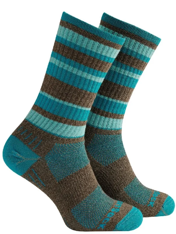 Green cotton socks-Wrightsock Adventure Hike - Crew