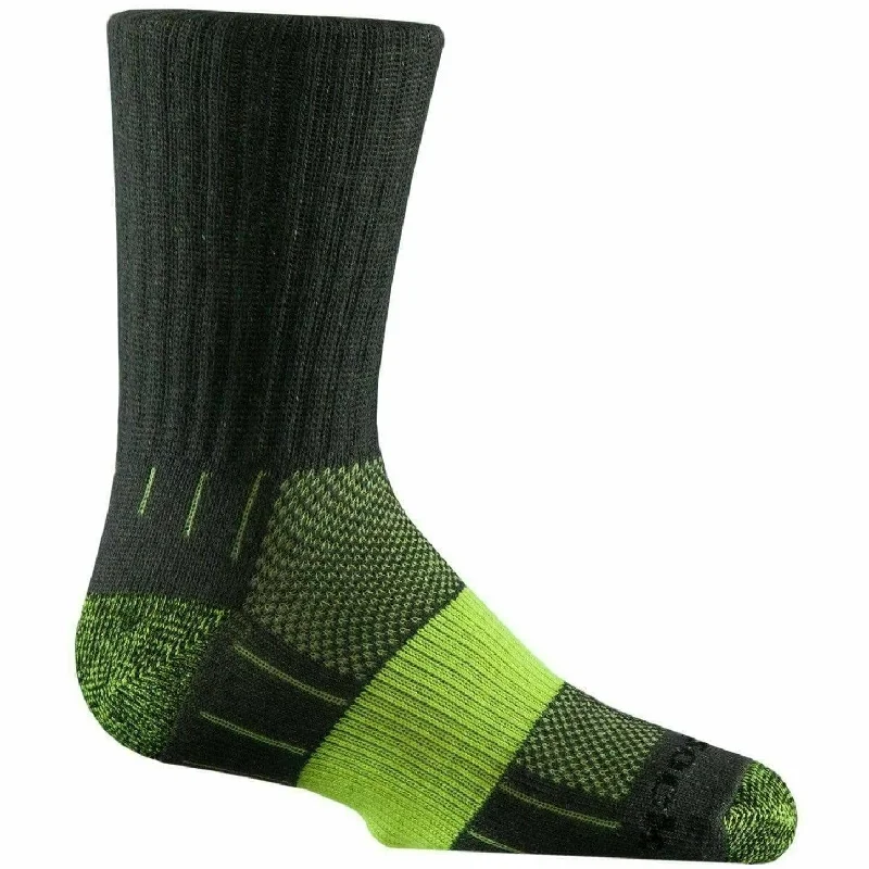 Socks with stretchy cuffs-Wrightsock Kids Double-Layer Escape Midweight Crew Socks