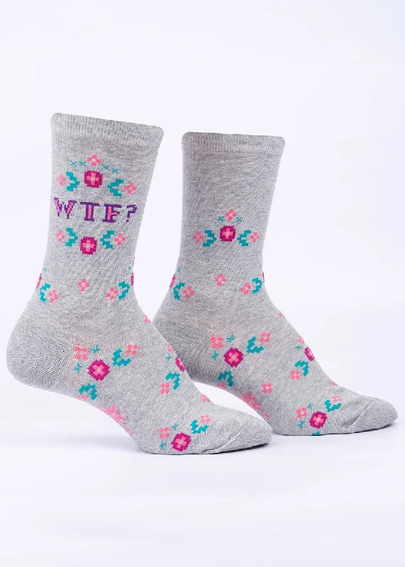 Red fleece socks-WTF Women's Socks