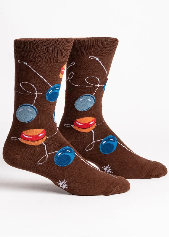 Custom silk socks-Yo-Yo Men's Socks