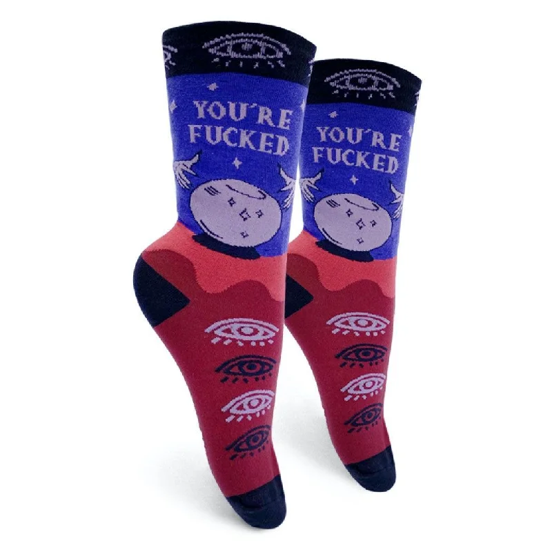 Winter fleece socks-You're Fucked | Women's Crew