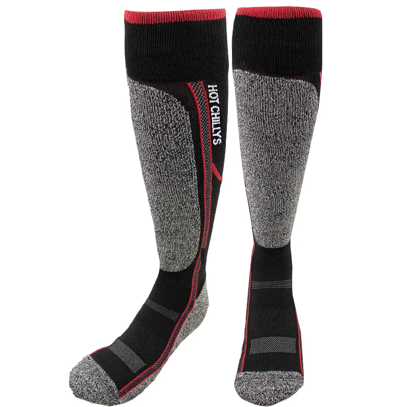 Pink thermal socks-Youth Elite Heat Mid Volume Sock - Black/Red